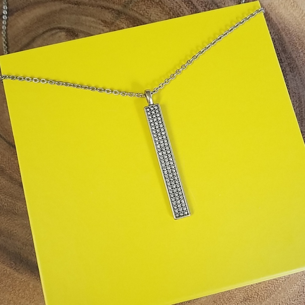 Chloe + Isabel Pave Bar Long Pendant Necklace